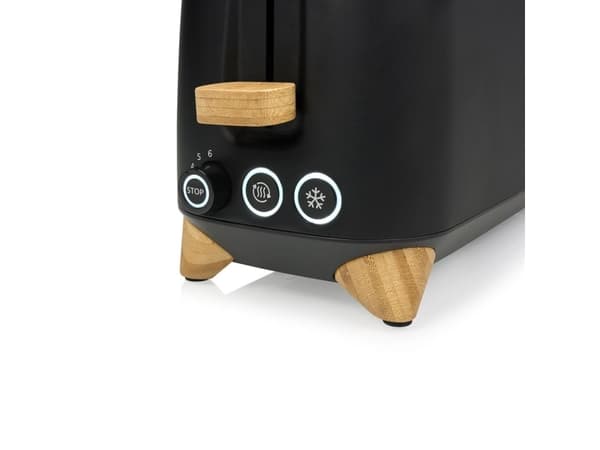 Princess 142361, 2 skiver, Sort, Sølv, Tre, Metall, Knapper, Rotasjon, 1000 W, 230 V