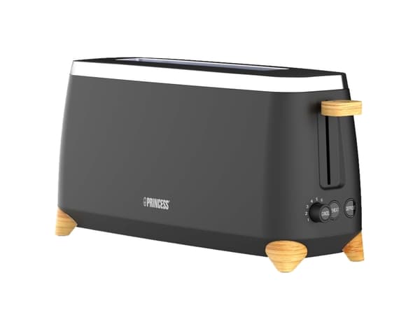 Princess 142361, 2 skiver, Sort, Sølv, Tre, Metall, Knapper, Rotasjon, 1000 W, 230 V