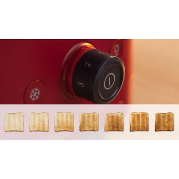 Bosch 2-fack brödrost 950w röd - TAT3M124