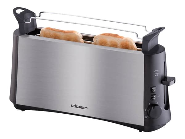 Cloer 3810 - Leivänpaahdin - 2 levyä - ruoka ruostumaton teräs/musta