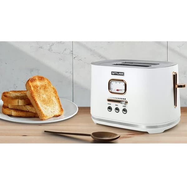 Muse MS-130W - Brödrost, 2 platser - avfrostning - 1000W