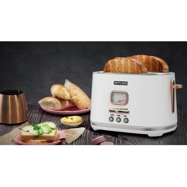 Muse MS-130W - Brödrost, 2 platser - avfrostning - 1000W