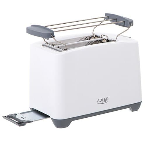 Adler | AD 3216 | Brödrost | Effekt 750 W | Antal platser 2 | Material för hölje Plast | Vit
