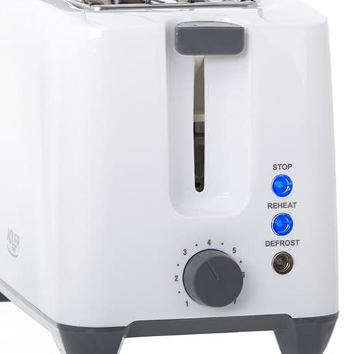 Adler | AD 3216 | Brödrost | Effekt 750 W | Antal platser 2 | Material för hölje Plast | Vit