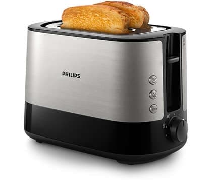 Philips Viva Collection HD2635/90 brødrister med 2 skiver Svart, titan