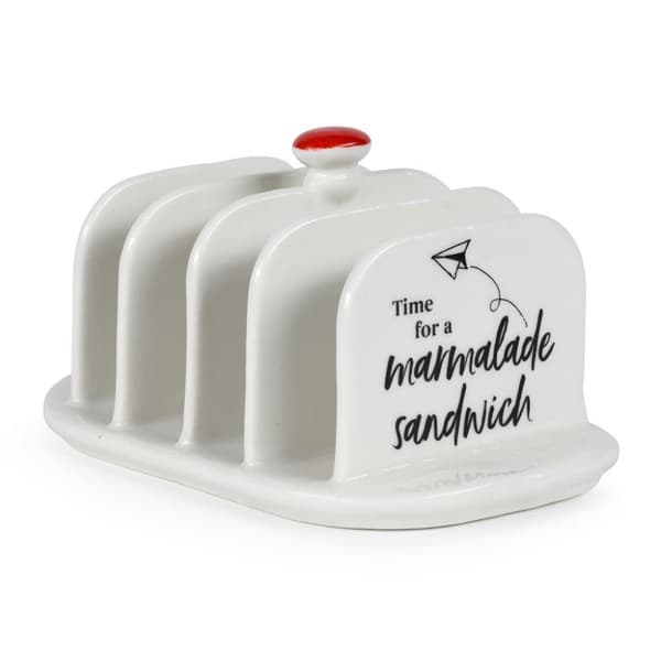 Paddington Bear Time For A Marmalade Sandwich Toast Rack White/Black One Size
