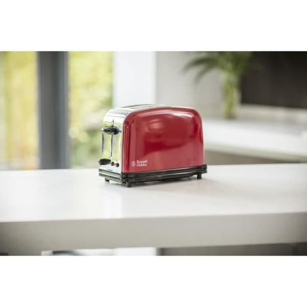 RUSSELL HOBBS 23330-56 Brödrost - Colors Plus - Fast Toast Technology - Flame Red - Extra breda fack