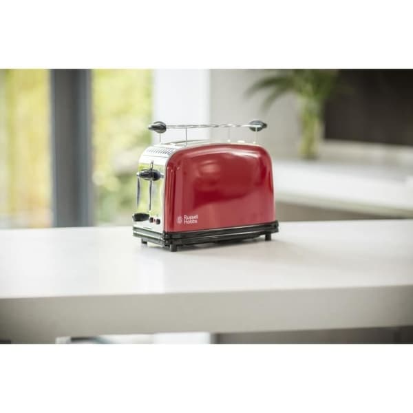 RUSSELL HOBBS 23330-56 Brödrost - Colors Plus - Fast Toast Technology - Flame Red - Extra breda fack
