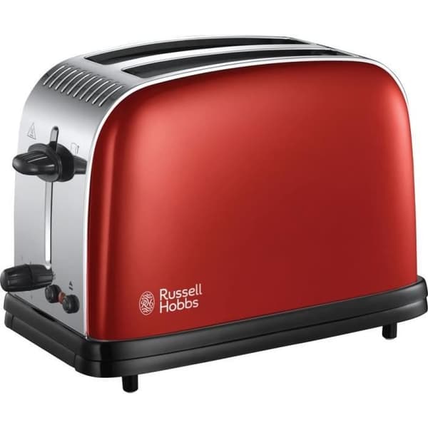 RUSSELL HOBBS 23330-56 Brödrost - Colors Plus - Fast Toast Technology - Flame Red - Extra breda fack