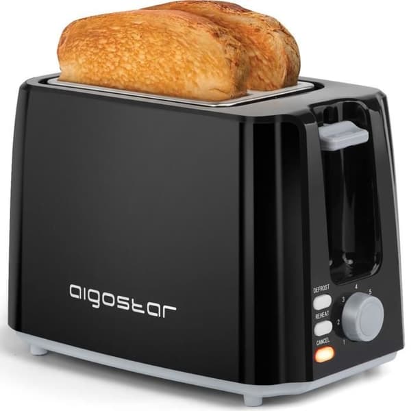 Aigostar Warrior 30JRL Brödrost - Extra breda fack 0% BPA, 750W - Avfrostnings- och återuppvärmningsfunktioner