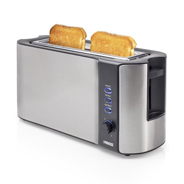 Princess 142353 Brödrost - Extra djupt spår - Rostfritt stål - 1000 W