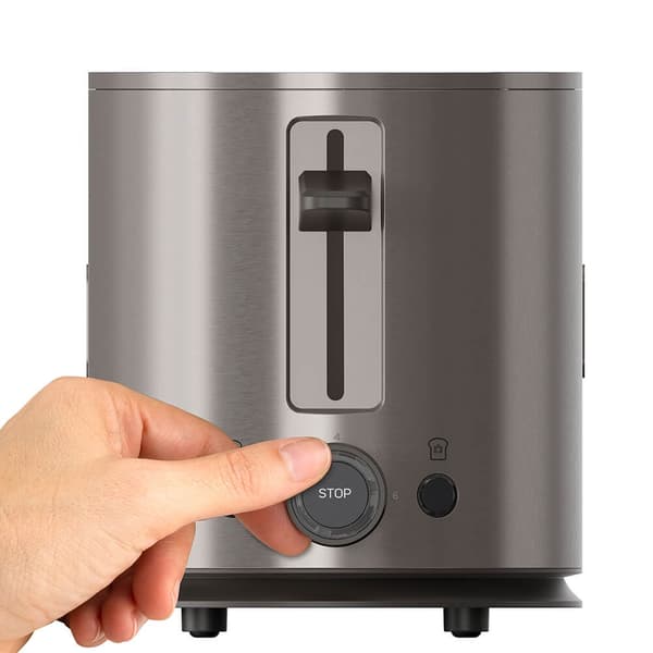BLACK+DECKER Brödrost 2 Långa Slitsar Rostfritt Stål