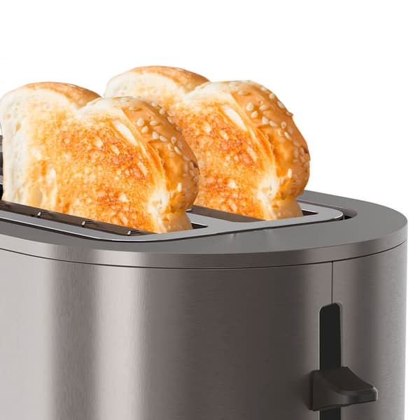 BLACK+DECKER Brödrost 2 Långa Slitsar Rostfritt Stål