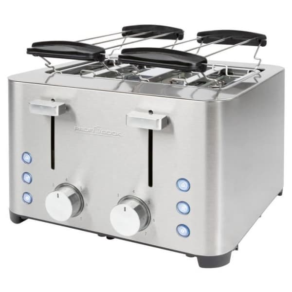 Brödrost - Proficook - PC-TA1252 - Rostfritt stål - 4 fack - 1260-1500 W
