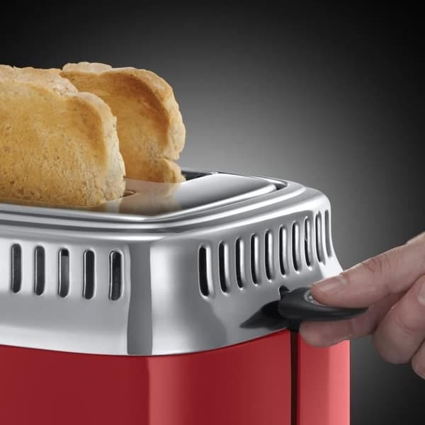Retro RUSSELL HOBBS 21680-56 brödrost - 2 platser - 1300 W - Röd