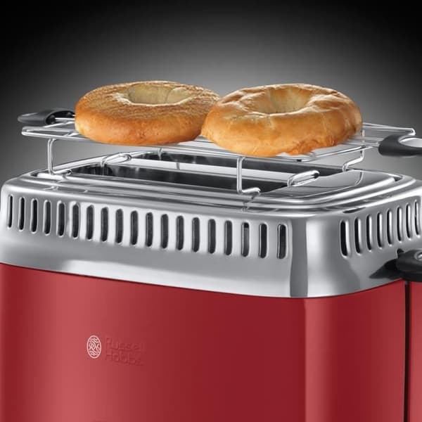 Retro RUSSELL HOBBS 21680-56 brödrost - 2 platser - 1300 W - Röd