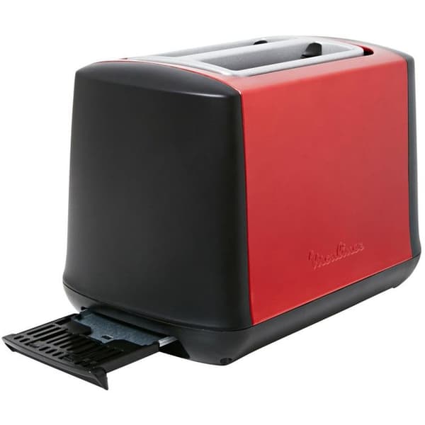 MOULINEX Subito röd brödrost - 2 platser 7 positioner