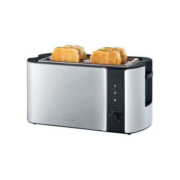 Brödrost - SEVERIN - 2590 - 2 fack - 1400W - borstat rostfritt stål/svart