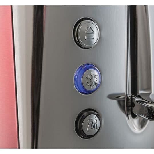 Russell Hobbs 23220-56 Brödrost, Luna Brödrost, Snabbbakning, Browning Control, Bakvärmare ingår - Röd