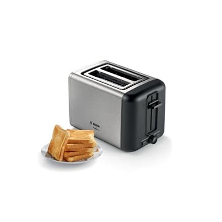 Bosch TAT3P420 toaster 2 slice(s) 970 W Black, Stainless steel