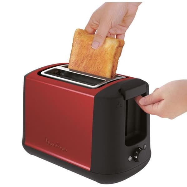 MOULINEX Subito röd brödrost - 2 platser 7 positioner