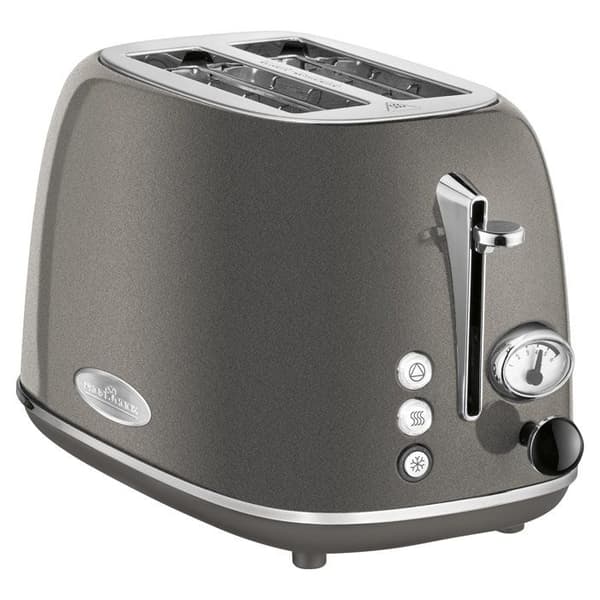Brödrost med bred öppning 2 skivor Vintage design 3 funktioner 6 nivåer Proficook TA 1193800WGray
