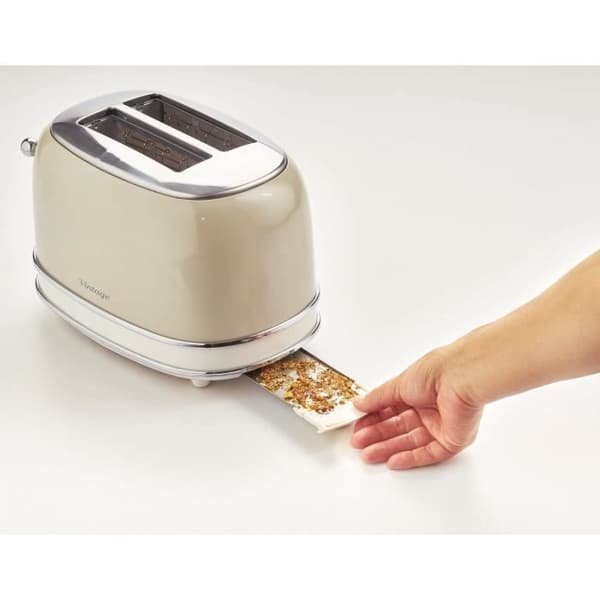 Vintage ARIETE 155/1 brödrost - 2 platser, 6-läges termostat, beige