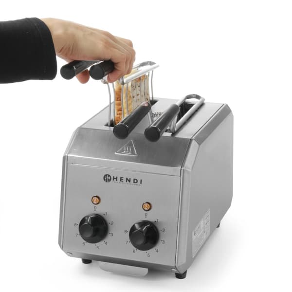 Dobbelt sandwich brødrister med timer 1200W - Hendi 261163