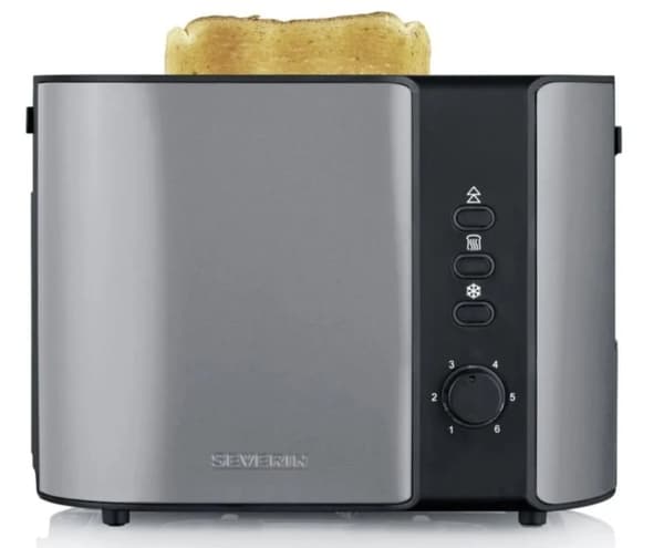 Severin AT 9573, 2 skiver, Antrasitt, Sort, Rustfritt stål, Knapper, 800 W, 0,85 m