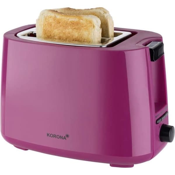 Brödrost - KORONA - 21134 - 2 skivor - 750 Watt - röda frukter