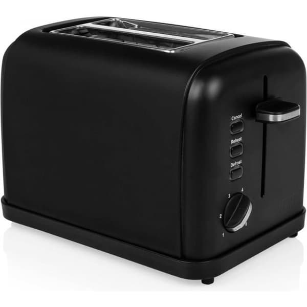 Princess 2-fack Black Steel Edition brödrost - PRINCESS - 950 W - Avfrostnings- och återuppvärmningsfunktion