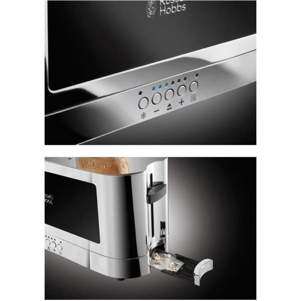 Russell Hobbs 23380-56 Brödrost - 1 speciell baguetteplats - Snabbmatlagningsteknik - Kromstål