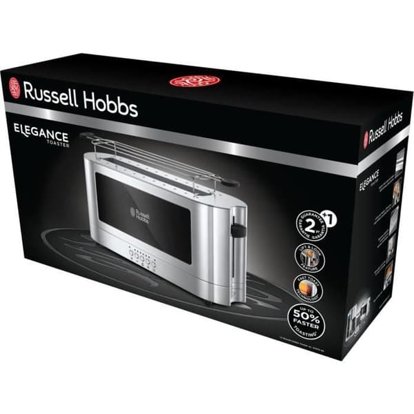 Russell Hobbs 23380-56 Brödrost - 1 speciell baguetteplats - Snabbmatlagningsteknik - Kromstål