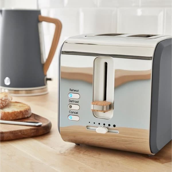 Nordic Modern Design 2-Slice Wide Slot Brödrost SWAN ST14610GRYNEU900W Grå 40906