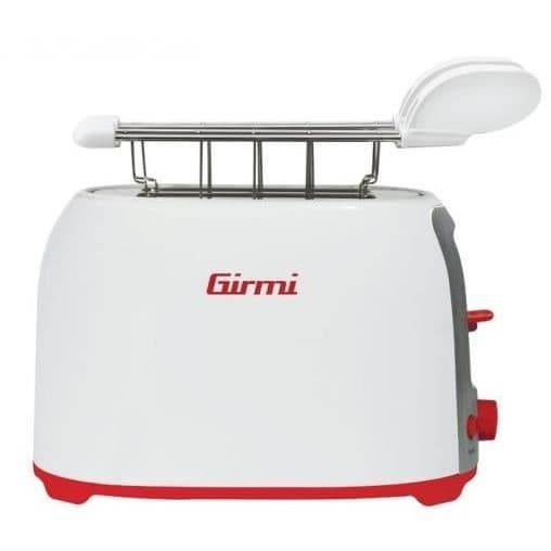 GIRMI TP10 brödrost - 2 skivor - Röd, Vit - 750 W - Glidande smulbricka