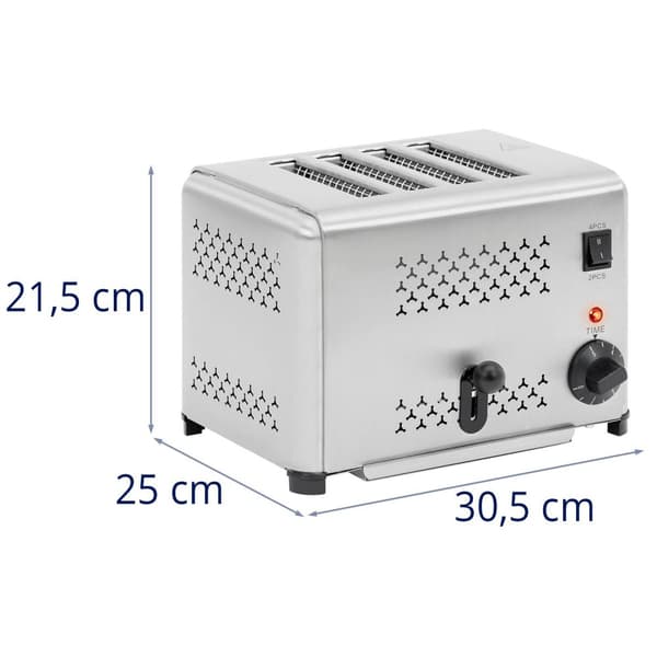 Royal Catering - Brödrost - 1800 W - För 4 skivor