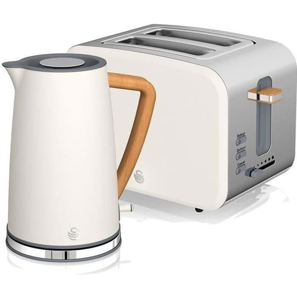 Frukostset Sladdlös vattenkokare 1,7 L brödrost 2 Nordic Green SWAN STP2090WHTNEU Blanco 44379
