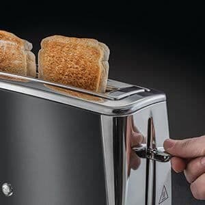 RUSSELL HOBBS Luna Brödrost - Specialbaguette - Snabbmatlagning - Bakverksvärmare - Grå