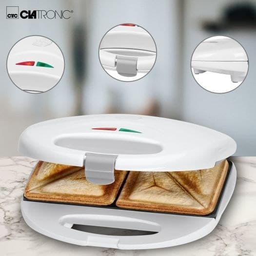 Clatronic ST 3477 sandwichbagemaskine 750 W Hvid