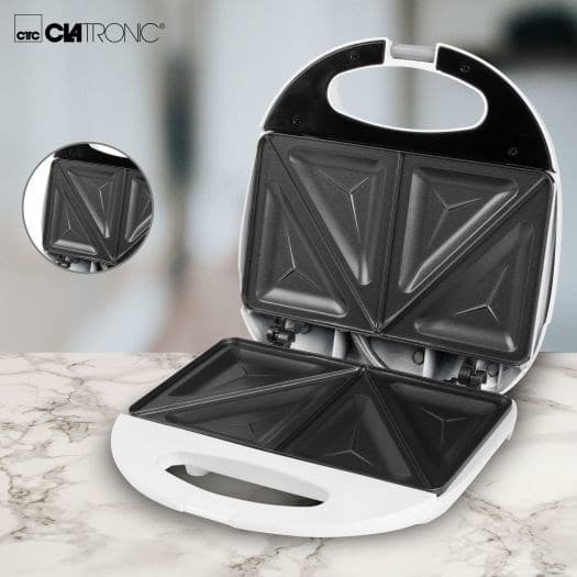 Clatronic ST 3477 sandwichbagemaskine 750 W Hvid