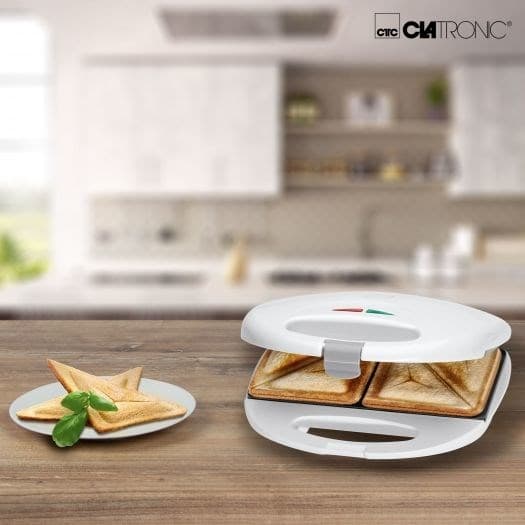 Clatronic ST 3477 sandwichbagemaskine 750 W Hvid