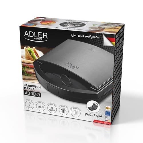 Adler AD 3069 Sandwichtoaster Sort
