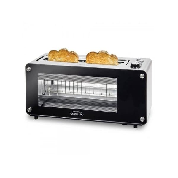 Cecotec VisionToast Brödrost - XL Slot, 1260 W, Glasfönster