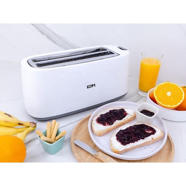 Brödrost - EDM - Dubbel lång öppning - 1400 Watt - 2 skivor - Avfrostning