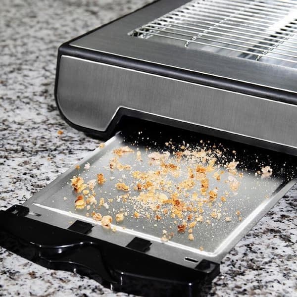 Cecotec Turbo EasyToast Basic horisontell platt brödrost. 3 kvartsmotstånd, 6 effektnivåer, smulbricka,