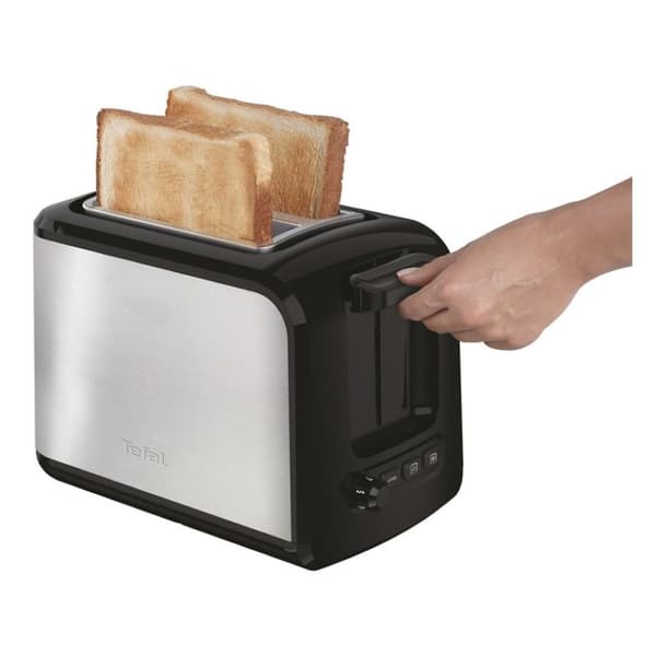 Tefal TT410D Express Brødrister 16x26x19 cm 850W Rustfrit Stål/Sort