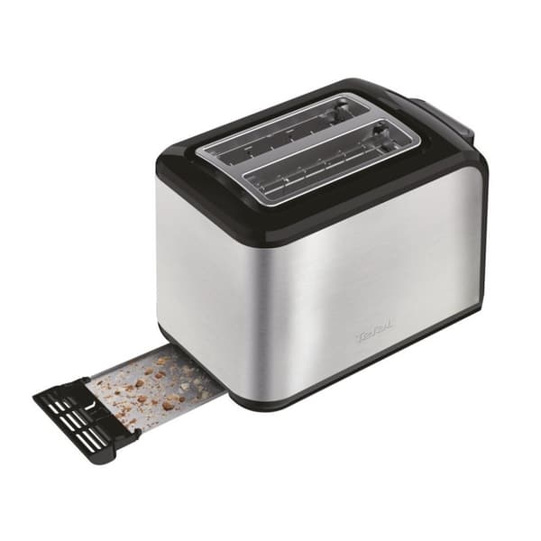 Tefal TT410D Express Brødrister 16x26x19 cm 850W Rustfrit Stål/Sort
