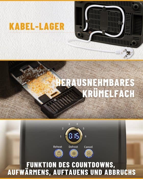 Brödrost - toaster Zachvo - MT-01-B-DE