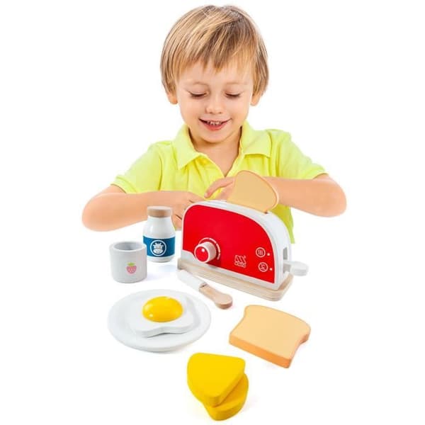 Träleksaksbrödrost - Molto - Brödrostset - Tillbehör ingår - Ekologiskt