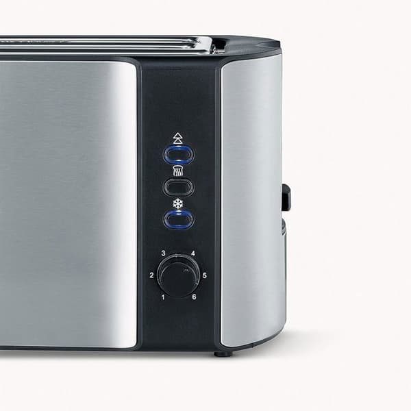 Brödrost - SEVERIN - 2590 - 2 fack - 1400W - borstat rostfritt stål/svart